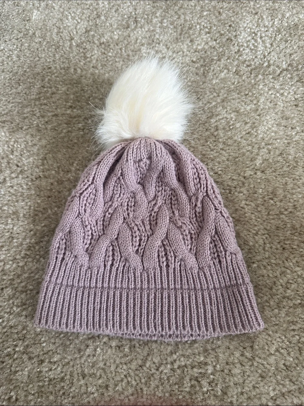 Nordstrom cable knit pom pom hat 0-12 mths